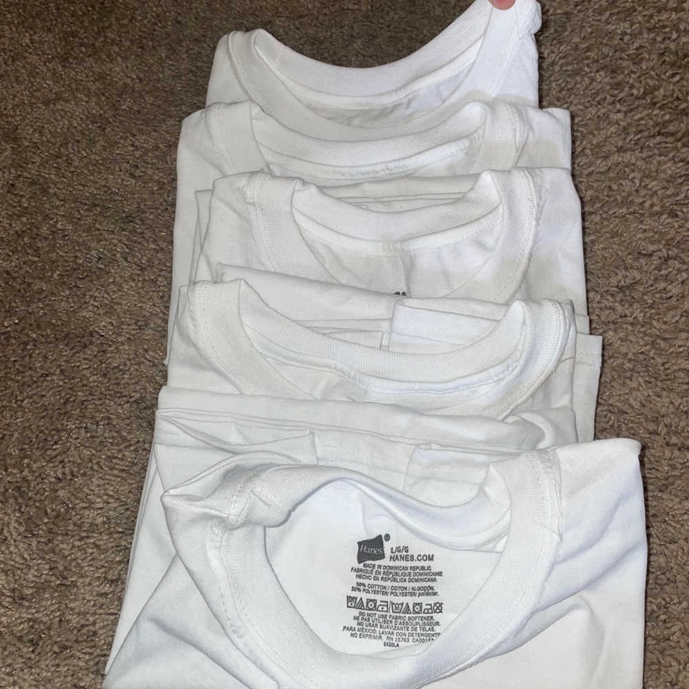 Hanes White Shirts - Picture 1 of 3